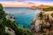 Panoramic voew of Capo Testa in Sardinia in Italy
