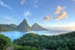 View of the island of Saint Lucia in the Lesser Antilles in the Caribbean Sea