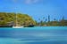 New Caledonia Ile de Pines Catamaran Catamaran near Ile de Pines in New Caledonia