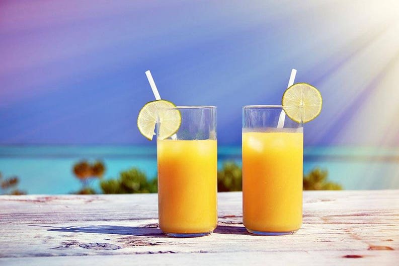 Orange juice at the Bahamas Orange juice at the Bahamas