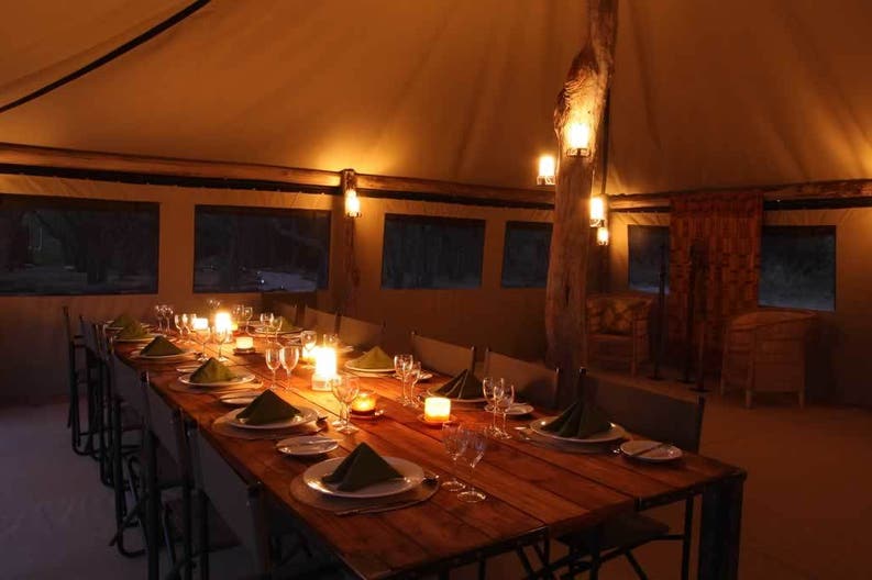 Restaurant of Sango Safari Camp in Botswana