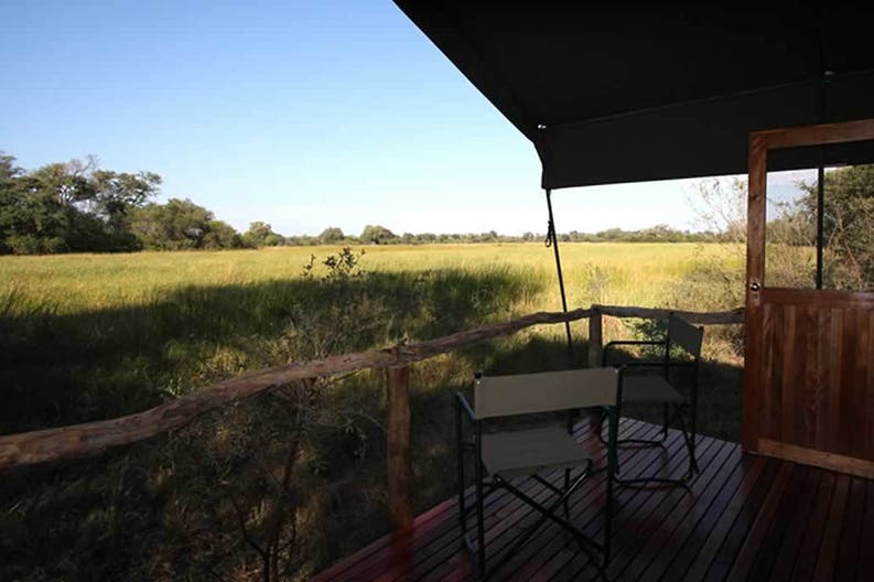 Terrace of Sango Safari Camp in Botswana