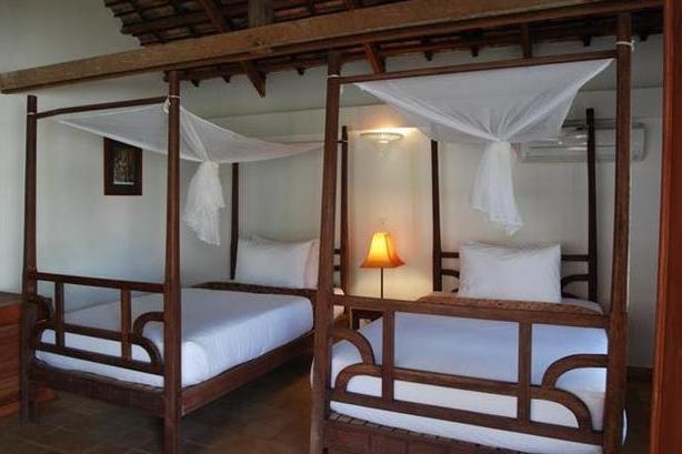 Bedroom of the Sambor Village in Kompong Thom in Cambodia