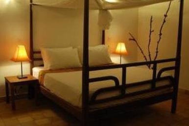 Bedroom of the Sambor Village in Kompong Thom in Cambodia