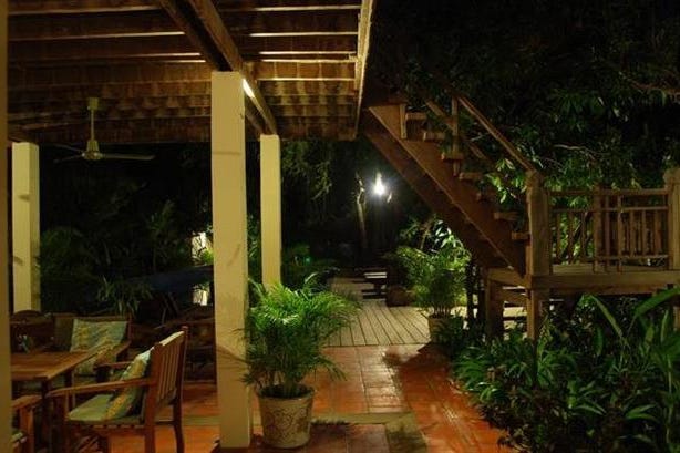 Courtyard of the Sambor Village in Kompong Thom in Cambodia