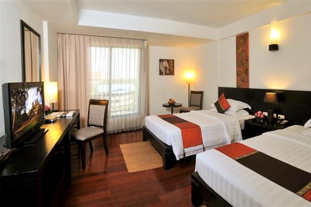 Bedroom of the Tara Angkor in Siem Reap in Cambodia