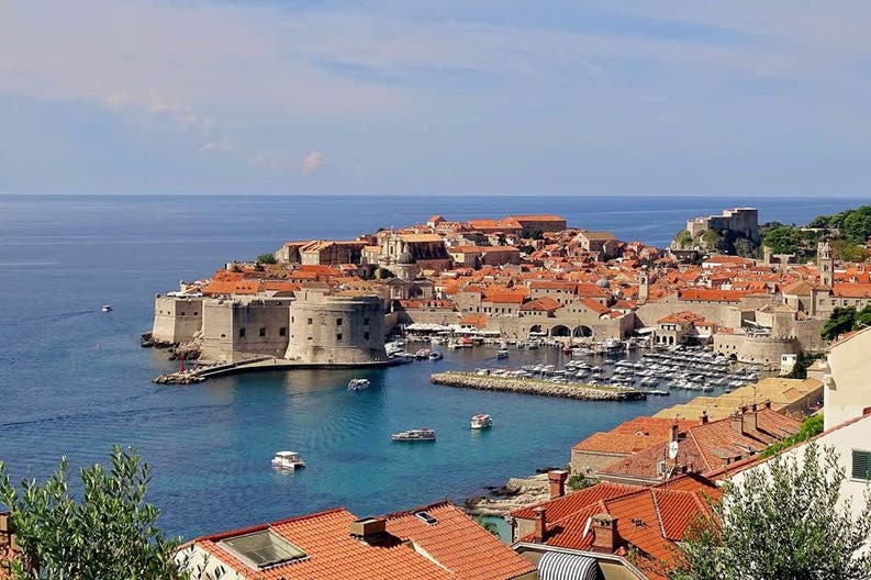 Costa della città di Ragusa in Croazia