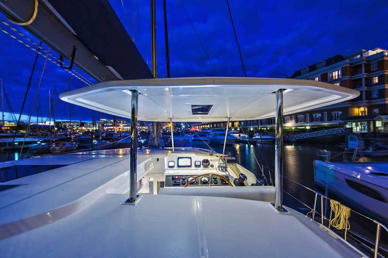 Interiors of a sailing boat Leopard 40