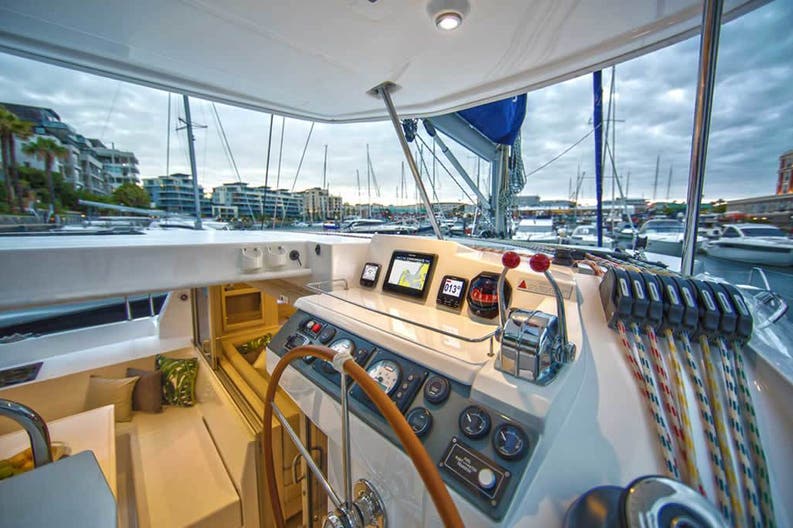 Interiors of a sailing boat Leopard 40
