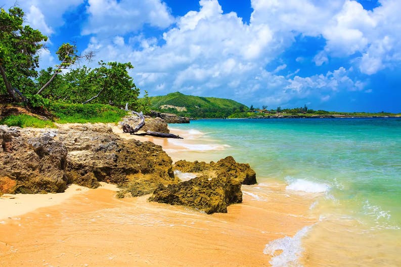 Beach and sea of Santa Lucia in Cuba