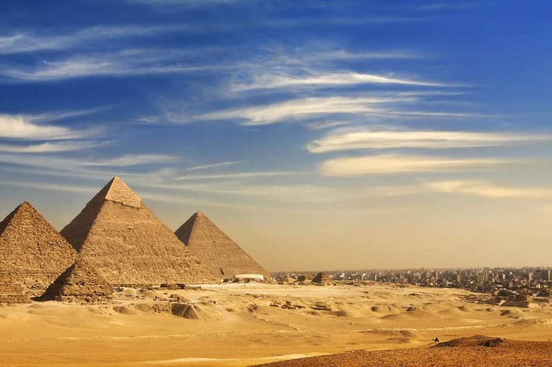 Le piramidi del Cairo in Egitto