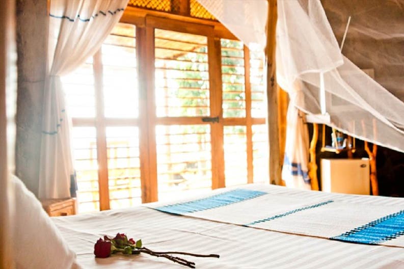View of a bedroom of the Paradise Lodge in Arba Minch