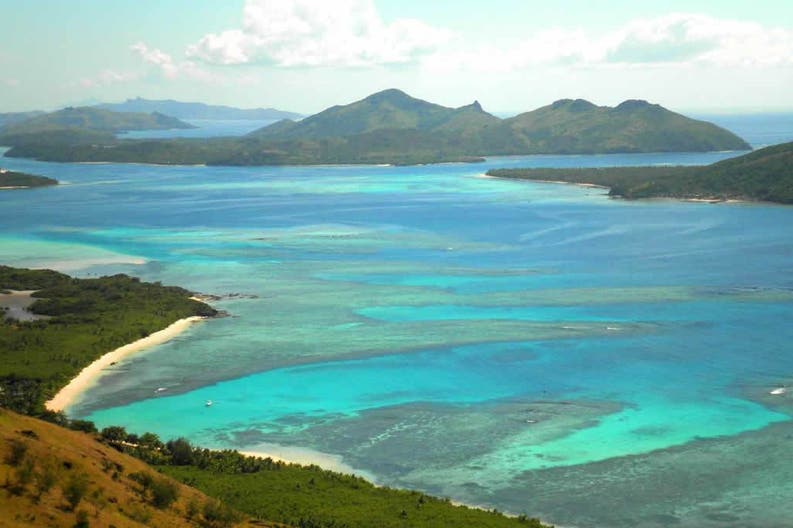 Fiji islands aerial view