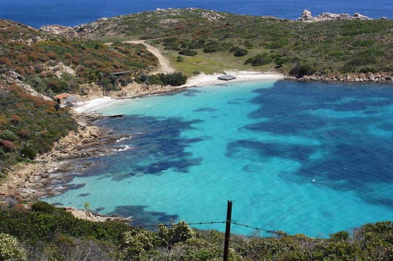 Cala Sabrina bay in Asinara, Sardinia Sardinia Asinara Cala Sabrina bay