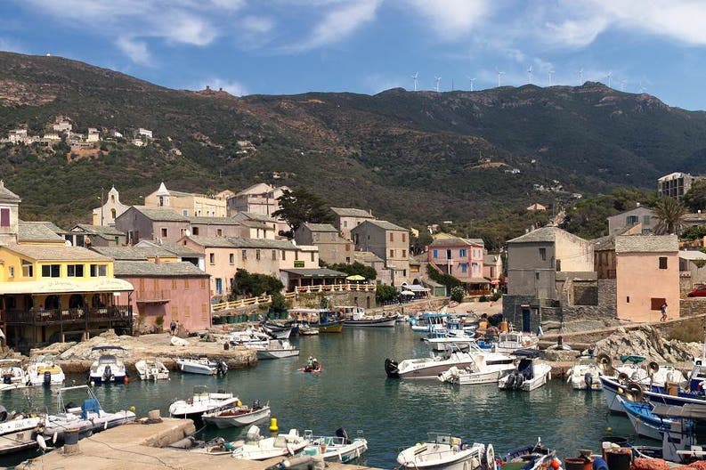 View of the port of Centuri in France