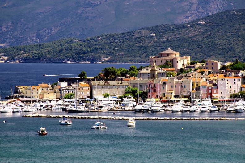 View from the city of the city of Saint Florent in France