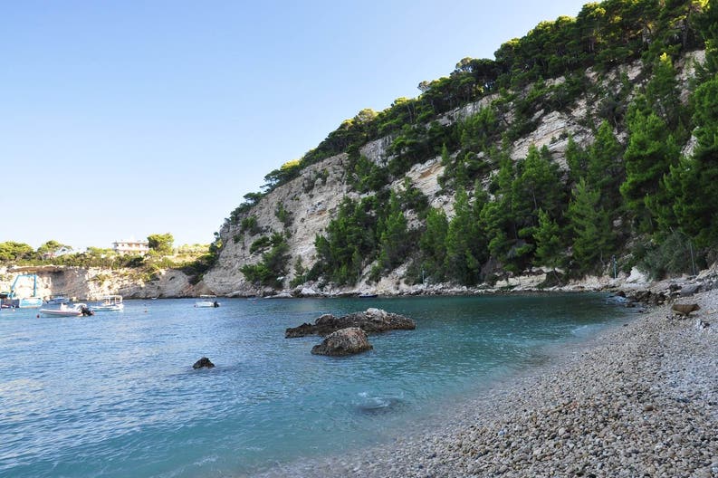 View of a beach in Alonissos in Greece