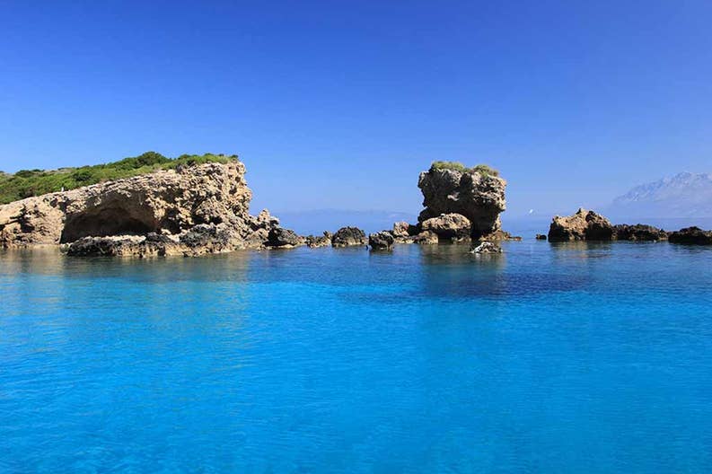 Grecia Lefkas mare Mare cristallino di Lefkas in Grecia