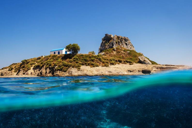 Isola di Kastros a Kos in Grecia
