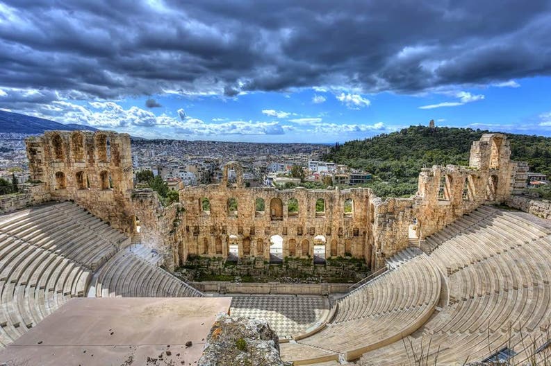 The Acripolis of Athens in Greece