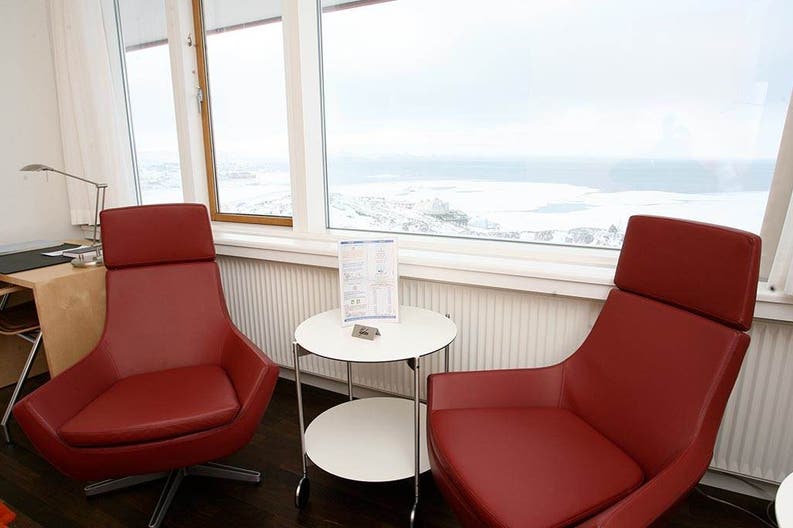 Poltrone di una camera dell'Hotel Arctic in Groenlandia