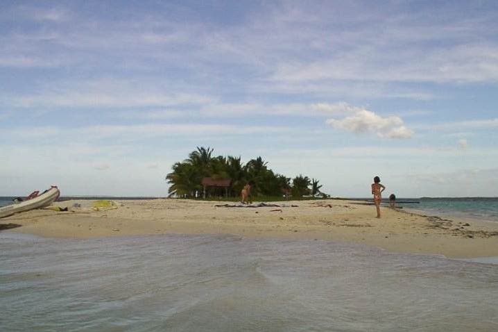 Guadeloupe beach view View of the white sandy beach in Guadeloupe