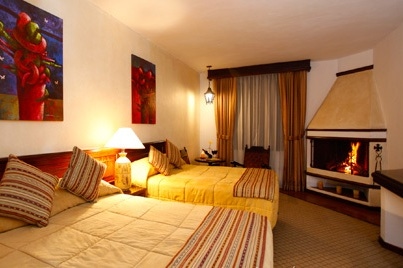 Bedroom of the hotel Soleil La Antigua in Antigua in Guatemala