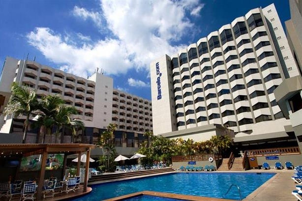 Outdoor swimming pool of the Hotel Barceló Guatemala City in Guatemala
