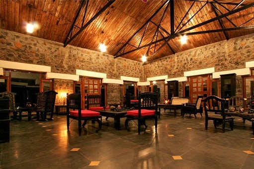 Restaurant of the Bandhav Villas Resort in Bandhavgarh National Park in India