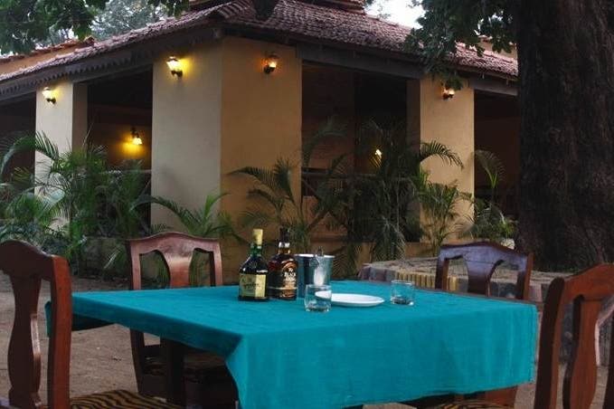 Restaurant of the Wildflower Resort in Bandhavgarh National Park in India
