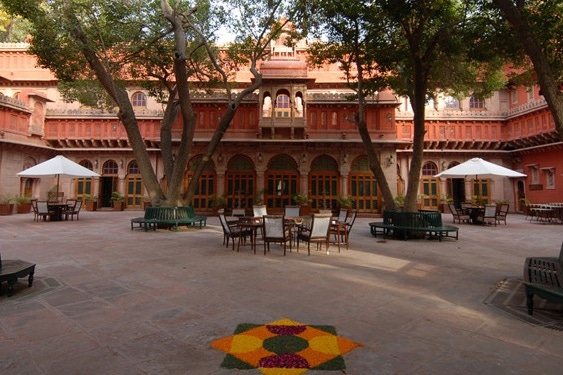 Terrazzo del Gajner Palace a Bikaner in India