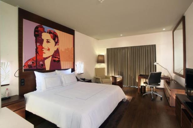 Bedroom of the Swissotel Kolkata Hotel in Calcutta in India