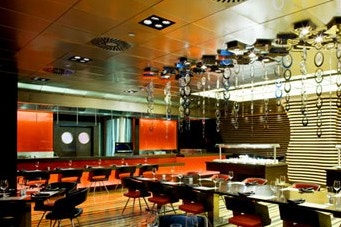 Restaurant of Le Méridien in Delhi in India