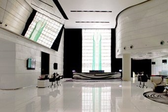 Hall of Le Méridien in Delhi in India