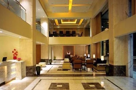 Reception of the Golden Tulip Hotel in Jaipur in India