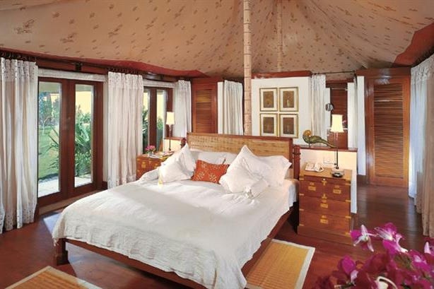 Camera da letto del The Oberoi Rajvilas a Jaipur in India