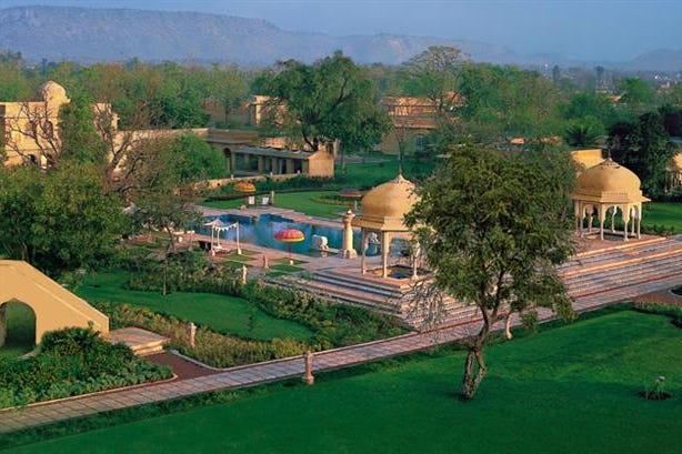 Giardino e  del The Oberoi Rajvilas a Jaipur in India