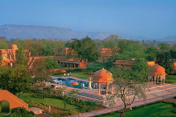 Giardino del The Oberoi Rajvilas a Jaipur in India