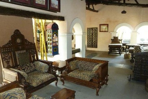 Reception of the Tuli Tiger Resort in Kanha National Park in India