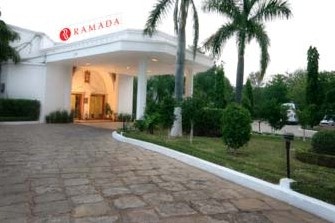 Entrance of the Ramada Khajuraho Hotel in Khajuraho in India