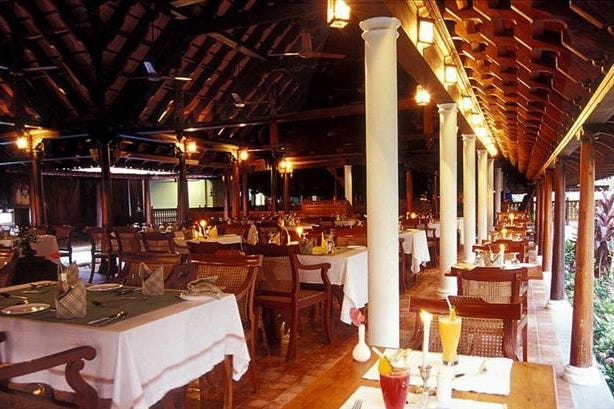 Restaurant of the Kumarakom Lake Resort in Kumarakom in India