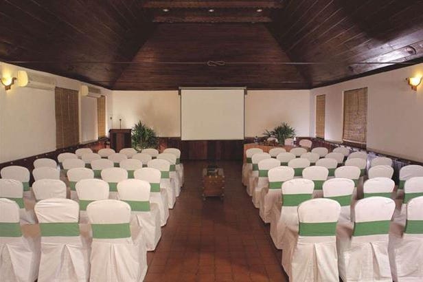 Meeting room of the Kumarakom Lake Resort in Kumarakom in India