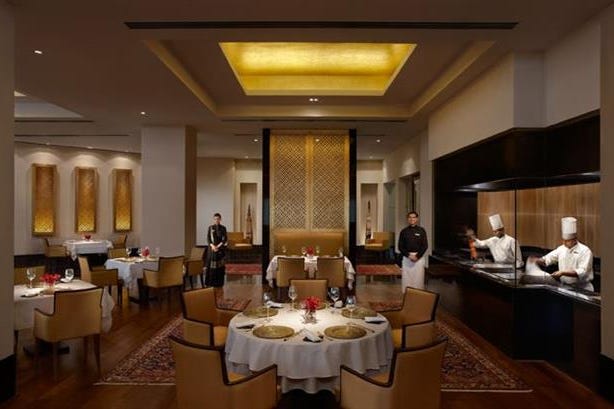 Restaurant at The Oberoi in Mumbai in India