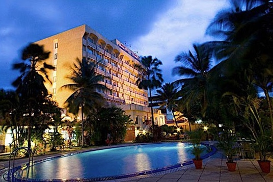 Facade of the Hotel Regaalis in Mysore in India