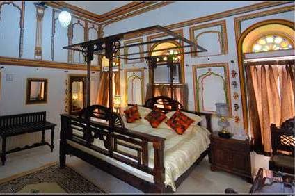Bedroom of The Grand Haveli and Resort in Nawalgarh in India