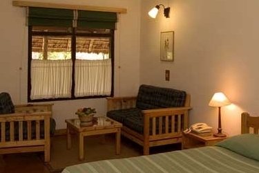 Bedroom of the Spice Village in Periyar National Park in India