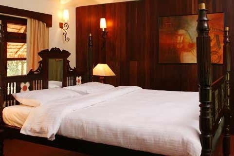 Bedroom of the Spice Village in Periyar National Park in India