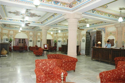 Hall of the Jagat Palace in Pushkar in India