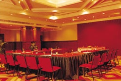 Sala conferenze del Sangam Hotel a Tanjore in India