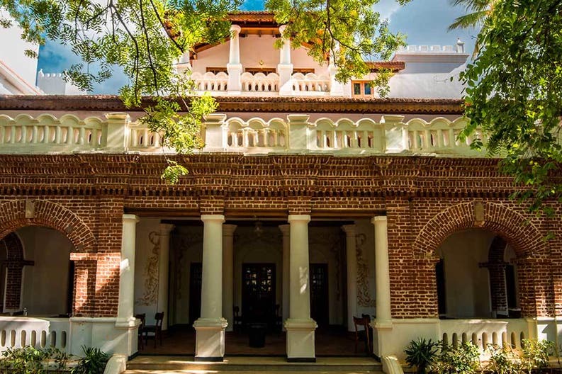 Main Entrance of the residence SVATMA in Thanjavur in India